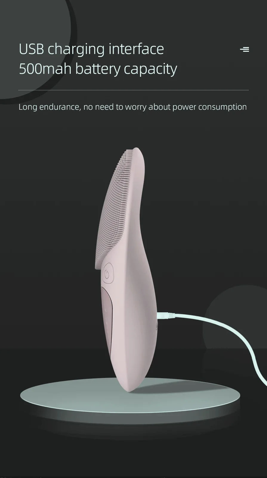 Sonic Heated Facial Cleansing Brush with Eye Massager — view 15