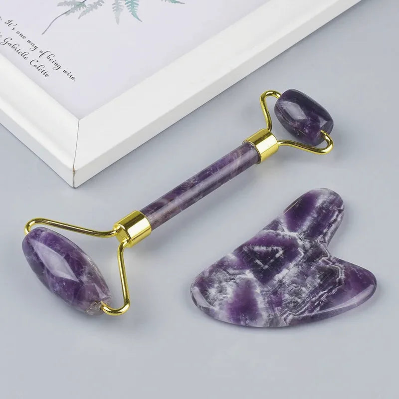 Amethyst Crystal Gua Sha & Massage Roller — view 4