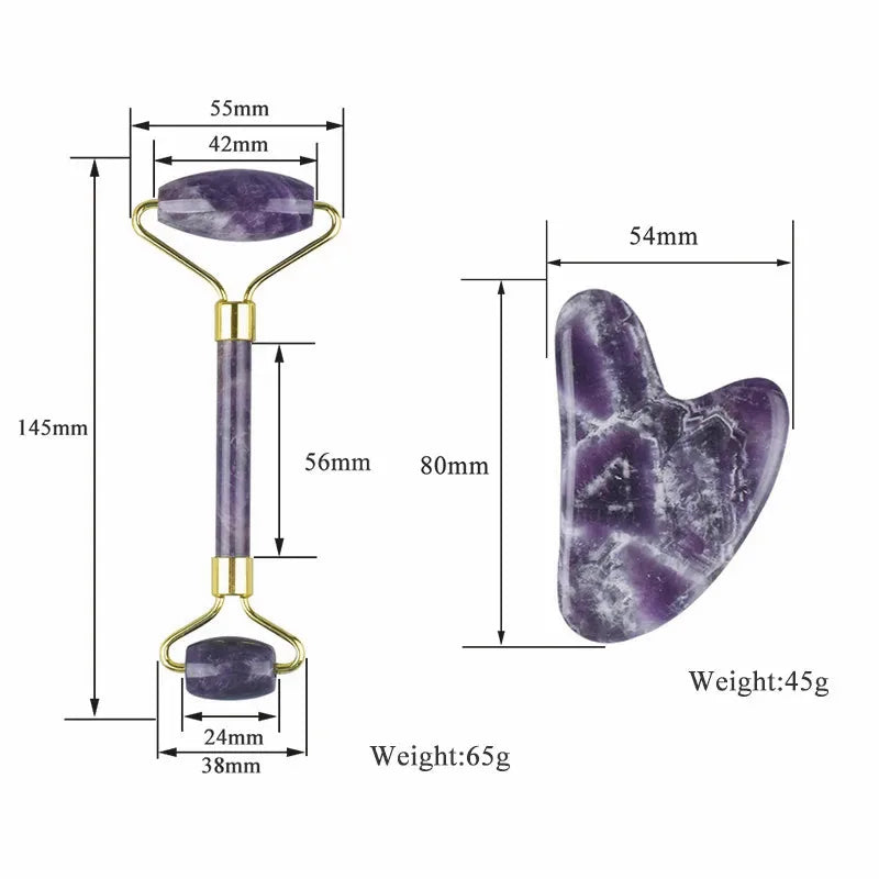 Amethyst Crystal Gua Sha & Massage Roller — view 5