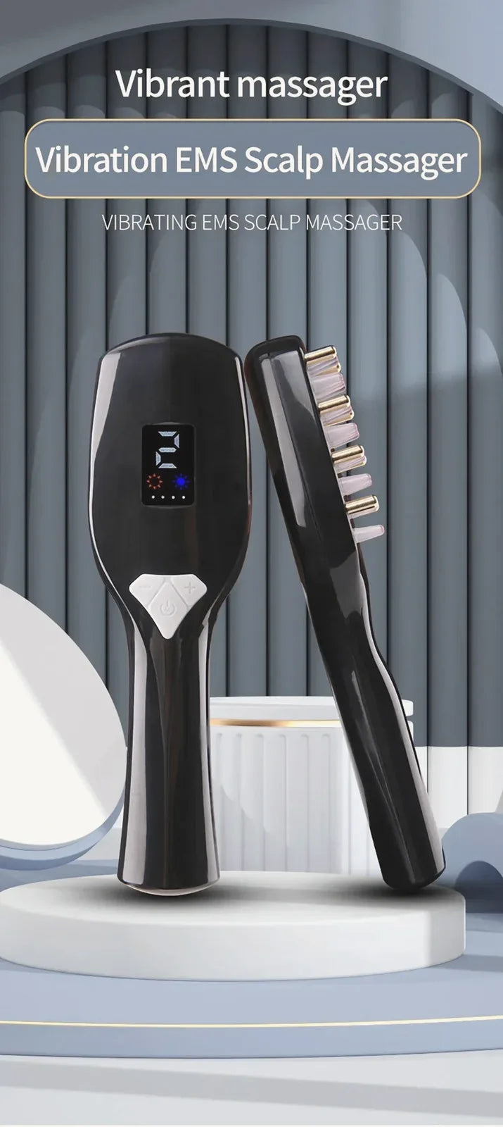 Vibration Scalp Massage Comb — Relaxing Scalp Care — view 7