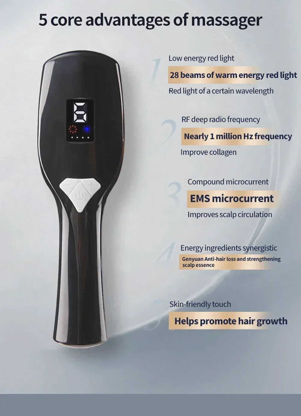 Vibration Scalp Massage Comb — Relaxing Scalp Care — view 19