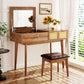 43.3 Espresso Hardwood Makeup Vanity Flip Top Mirror
