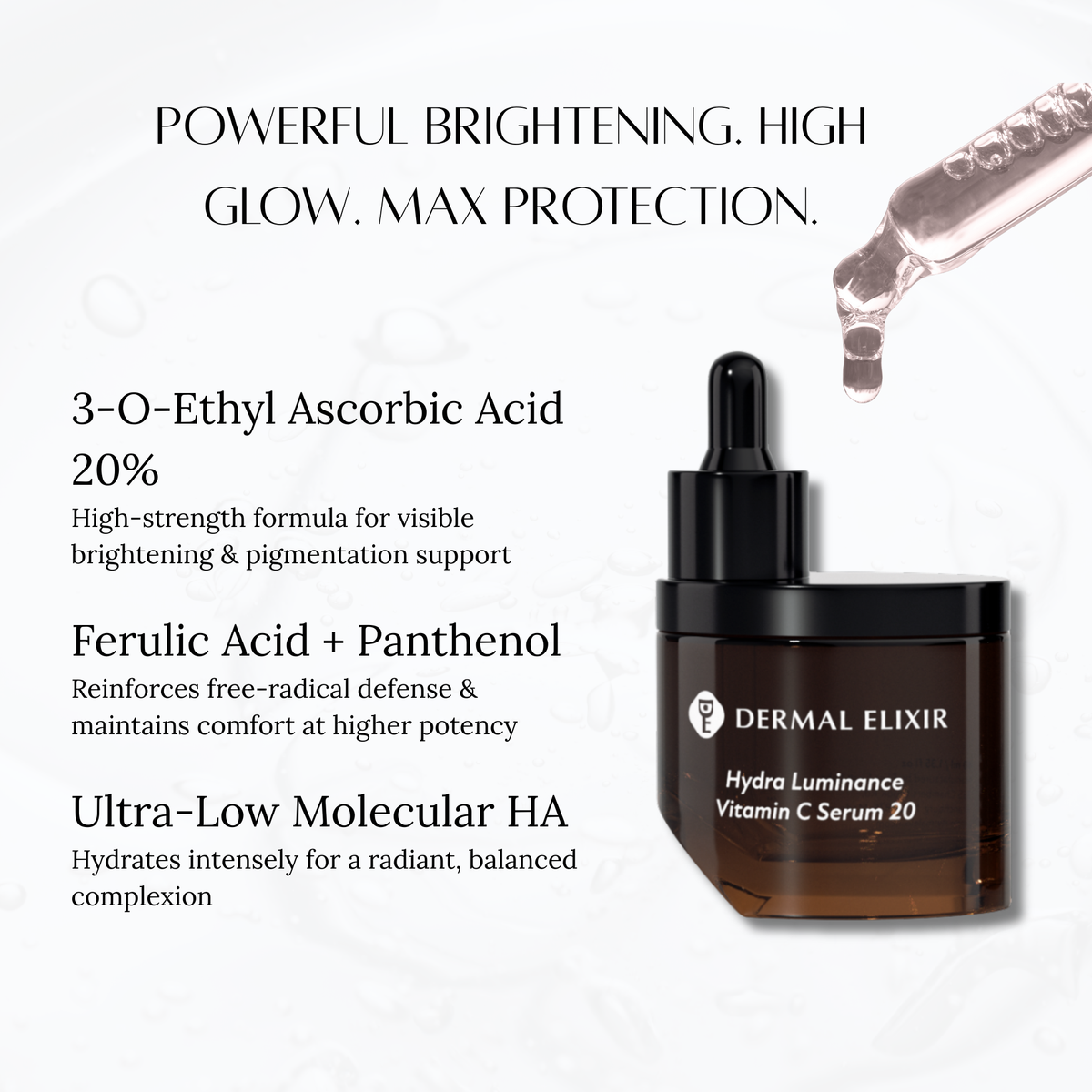 Dermal Elixir Hydra Luminance Vitamin C Serum 20 with Ferulic-1