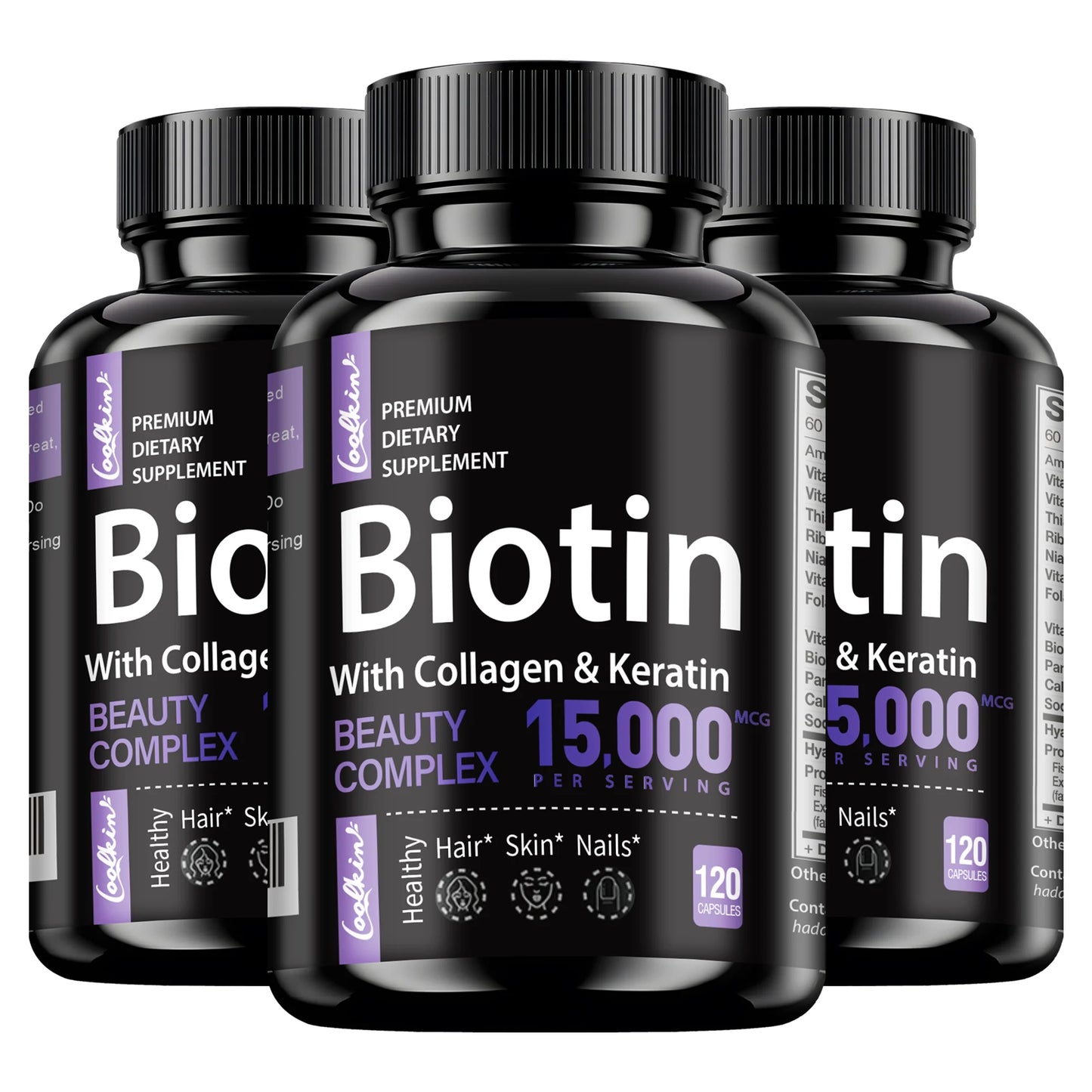 Biotin + Collagen & Keratin – Hair, Skin & Nails Support (120)