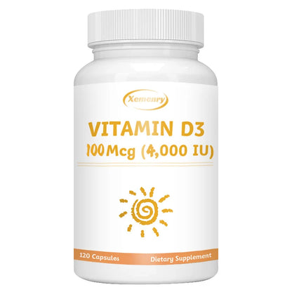 Vitamin D3 4000IU – Bone, Teeth & Immune Support (120 Ct)