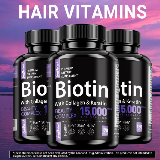 Biotin + Collagen & Keratin – Hair, Skin & Nails Support (120)