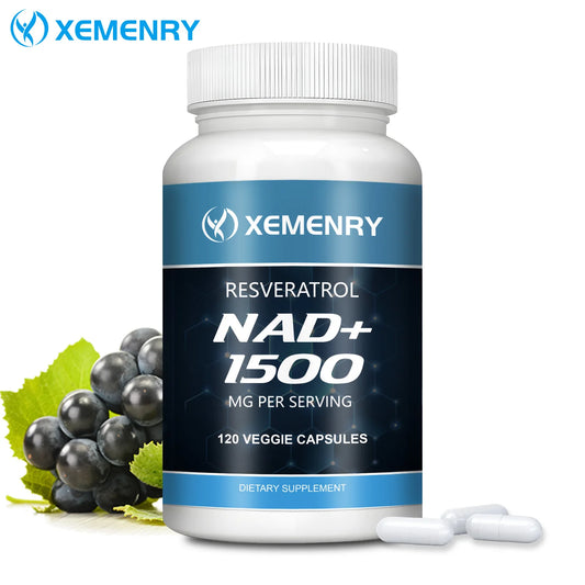 NAD+ Supplement with Resveratrol – Energy, Cell & Immune Support (120)