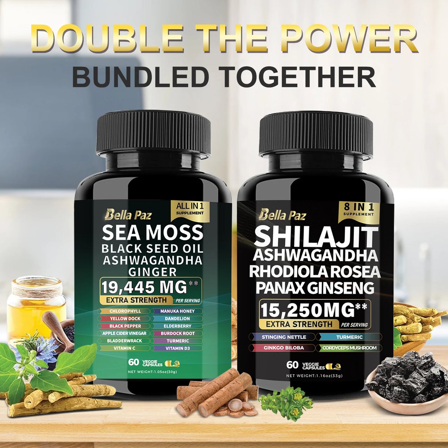 BellaPaz Herbal Supplement Bundle (2 Bottles)