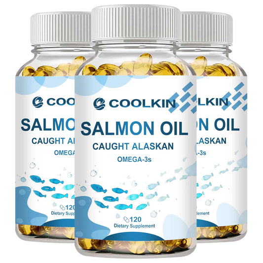 Salmon Oil Capsules (120) – Omega-3 EPA & DHA for Heart & Brain