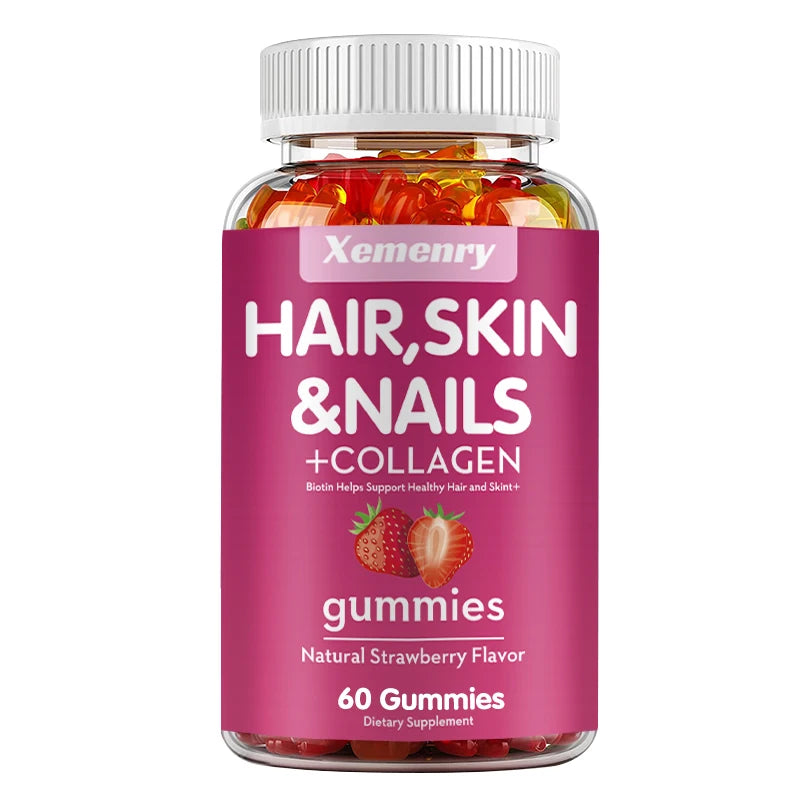 Hair, Skin & Nails + Collagen Gummies – Beauty & Joint Support (60)