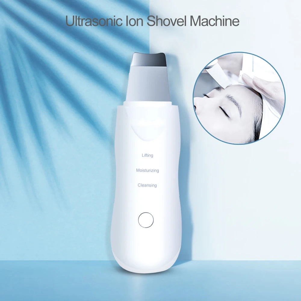 Ultrasonic Skin Scrubber Facial Cleanser Blackhead Remover Face Massager