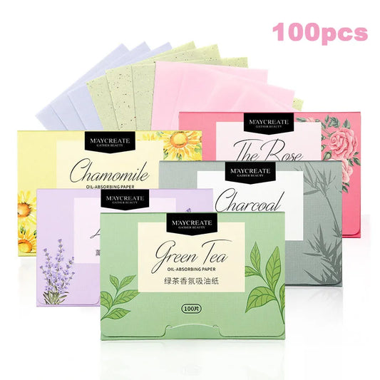 100PCS Oil Control Blotting Paper – Face Absorbent Wipes