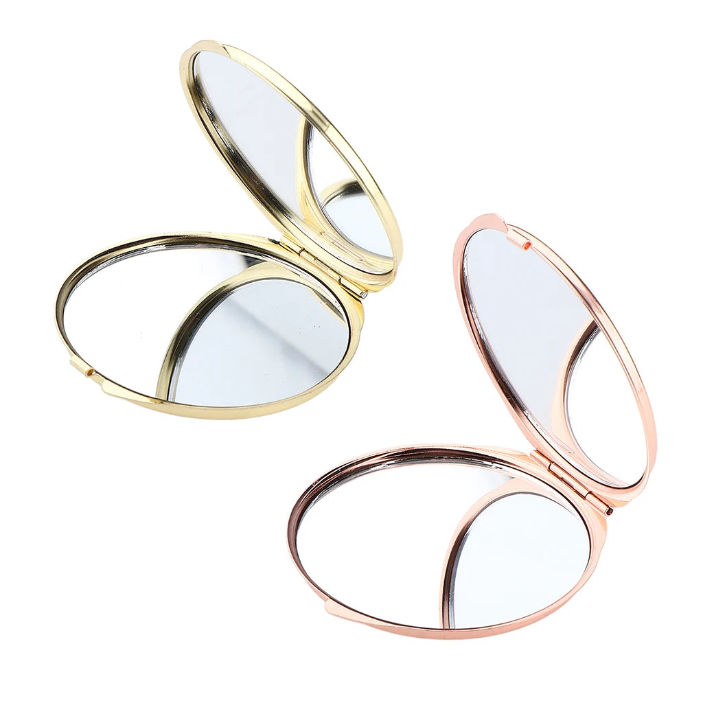 Compact Makeup Mirror Cosmetic Magnifying Round Pocket Make Up Mirror for Purse Travel Bag Home Office Mirror