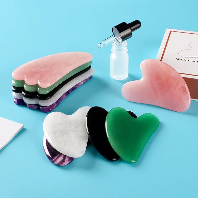 Jade Roller & Gua Sha Set – Face Lifting Massage Tools