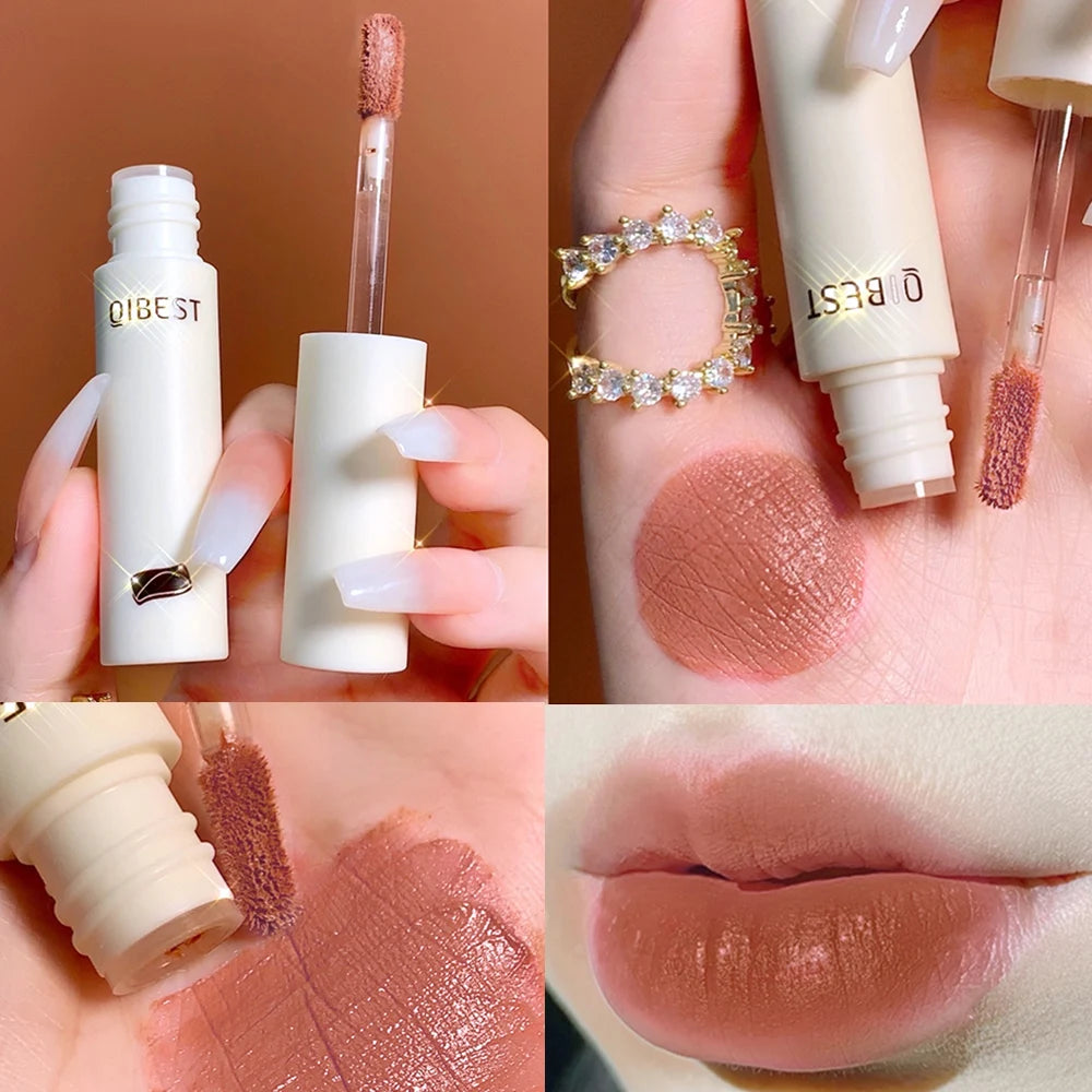 QIBEST 8 Colors Matte Lip Gloss – Waterproof Lip Tint