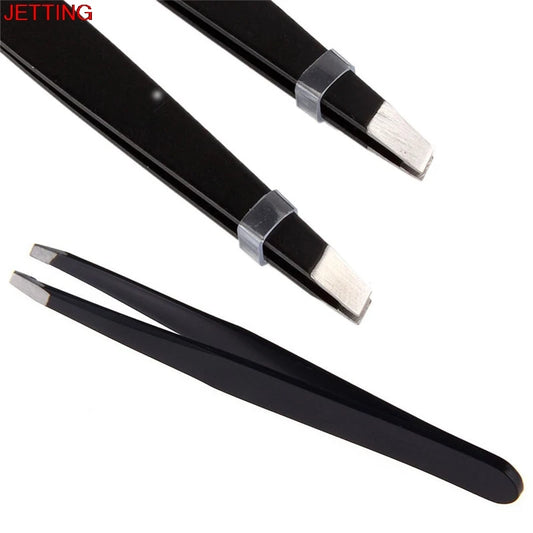Stainless Steel Slant Tip Tweezer – Eyebrow & Facial Hair Removal