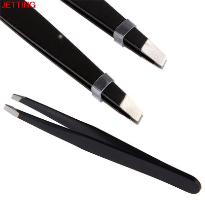 Stainless Steel Slant Tip Tweezer – Eyebrow & Facial Hair Removal