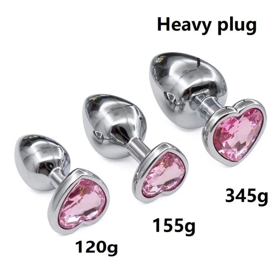 Crystal Metal Anal Beads Plug Set