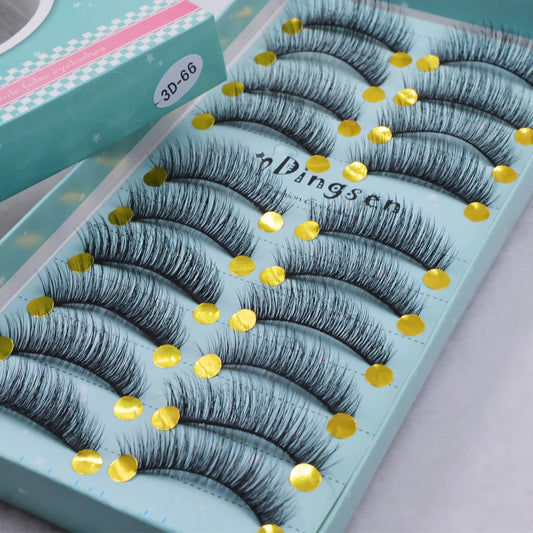 10 Pairs 3D False Eyelashes Natural