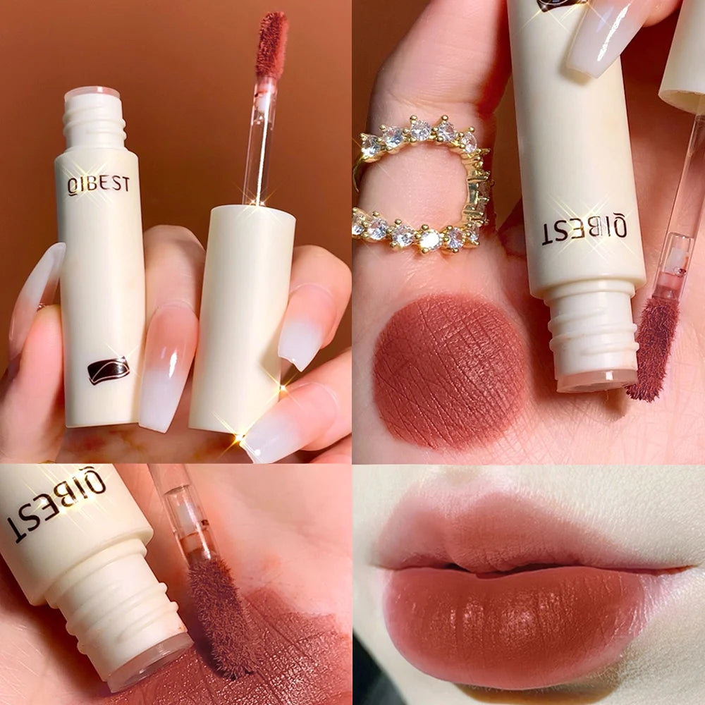 QIBEST 8 Colors Matte Lip Gloss – Waterproof Lip Tint