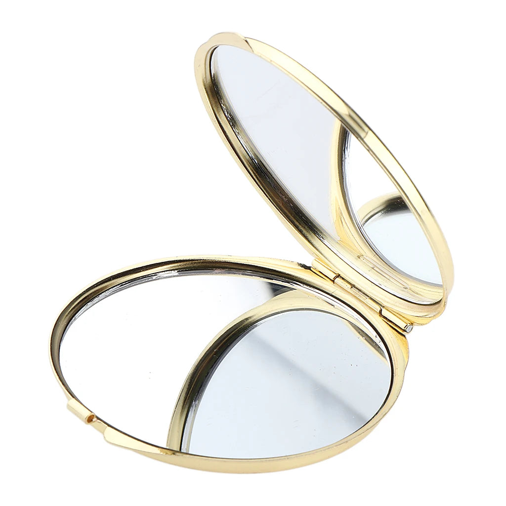 Compact Makeup Mirror Cosmetic Magnifying Round Pocket Make Up Mirror for Purse Travel Bag Home Office Mirror