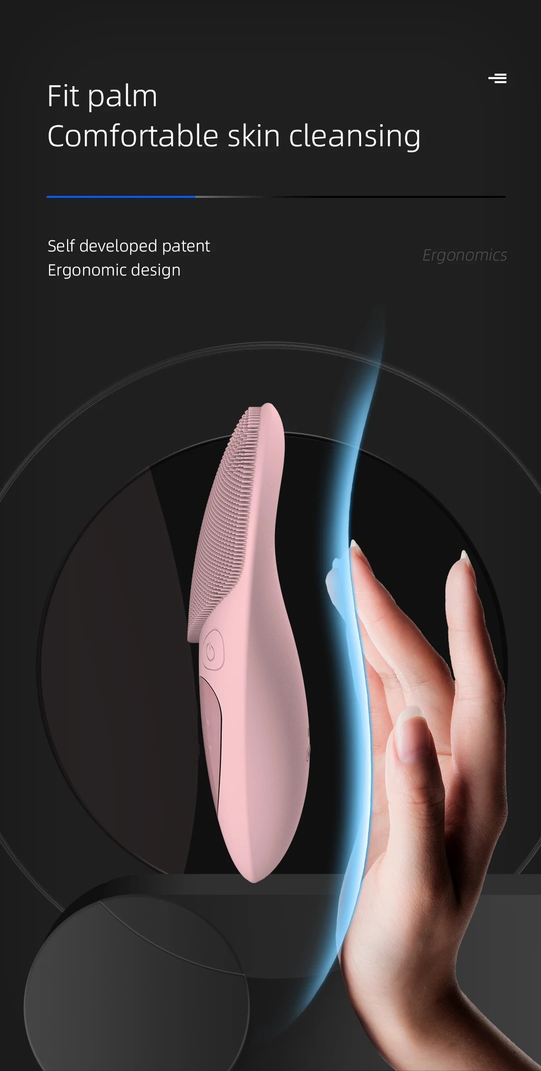 Sonic Heated Facial Cleansing Brush with Eye Massager - image 10