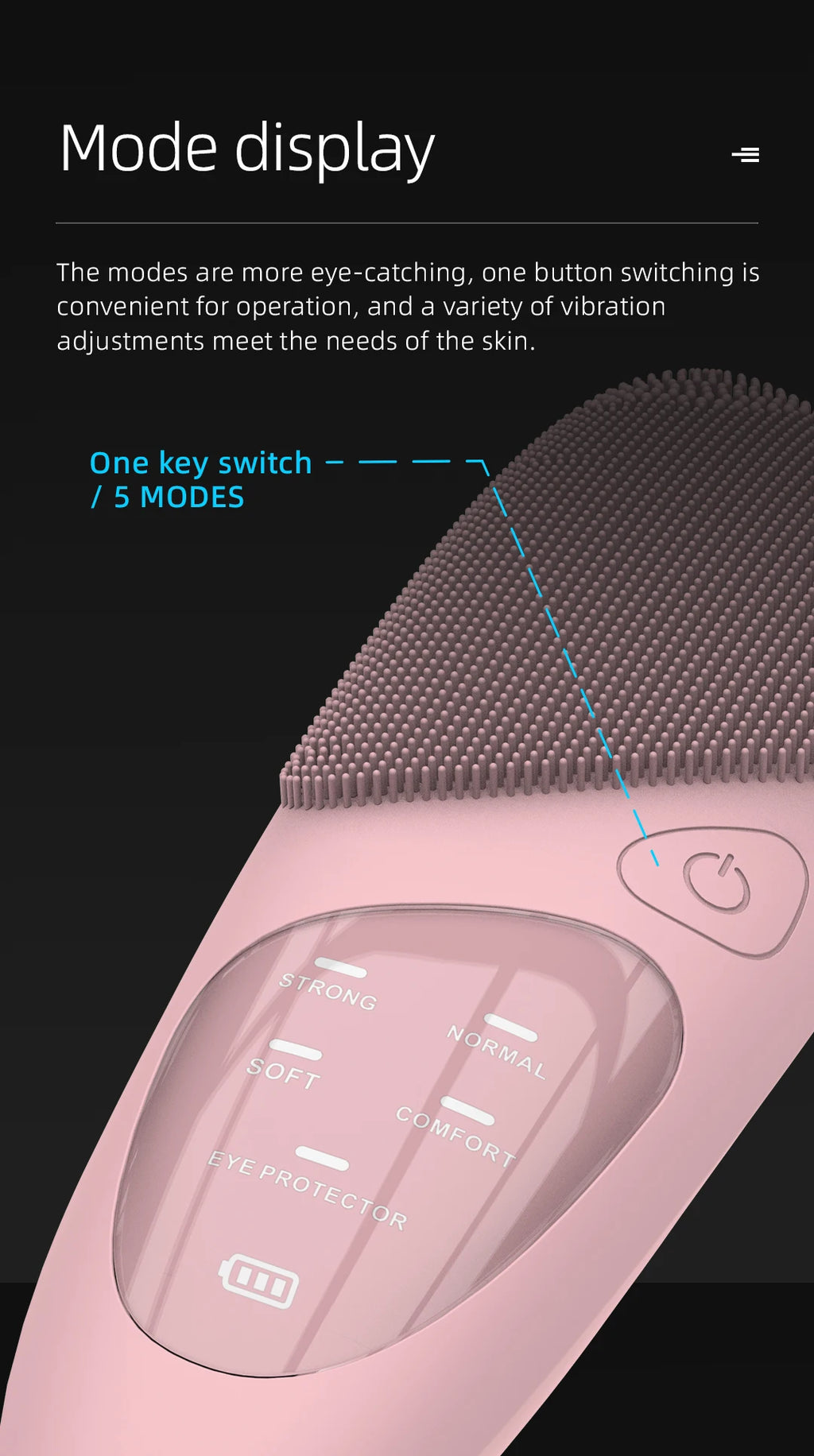Sonic Heated Facial Cleansing Brush with Eye Massager