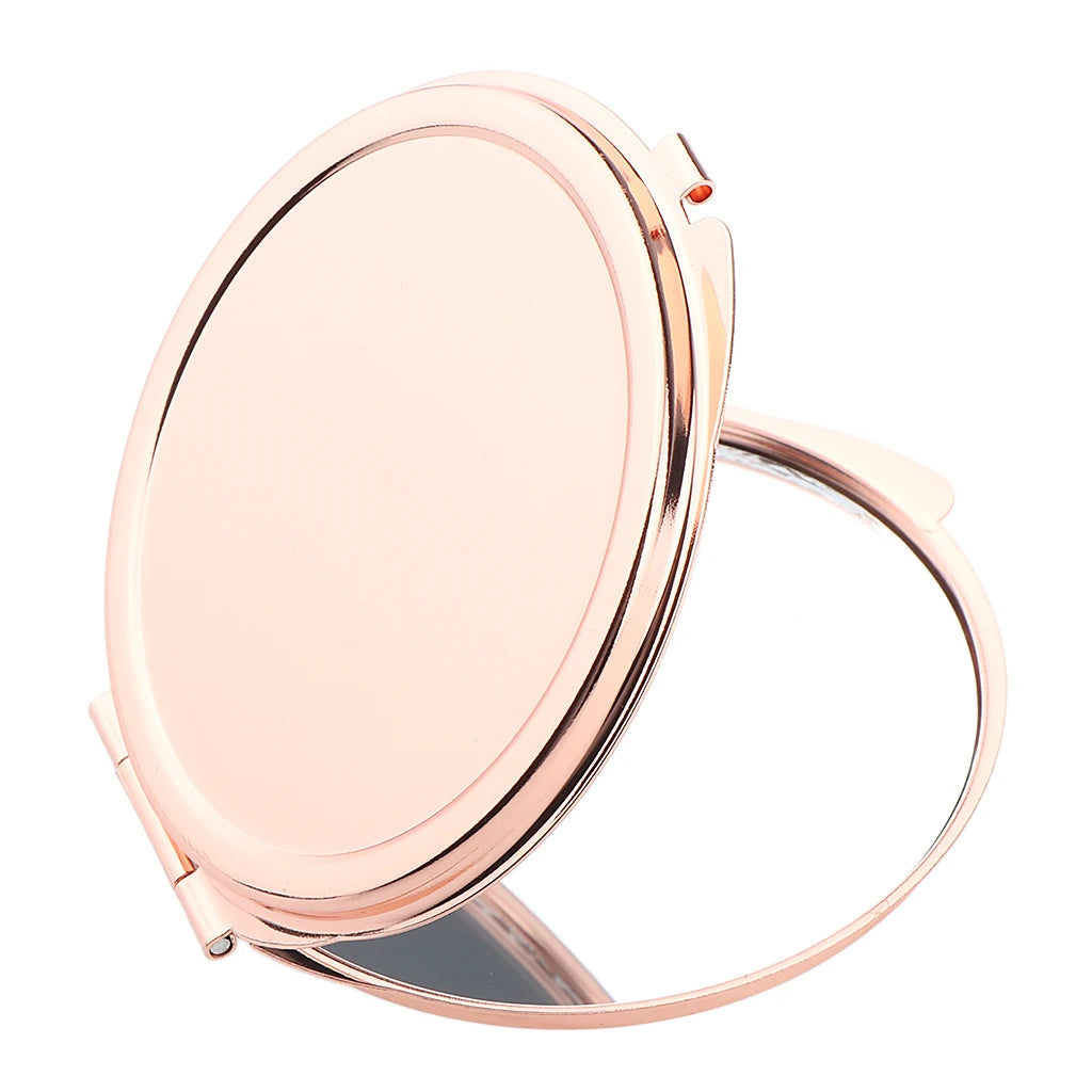 Compact Makeup Mirror Cosmetic Magnifying Round Pocket Make Up Mirror for Purse Travel Bag Home Office Mirror