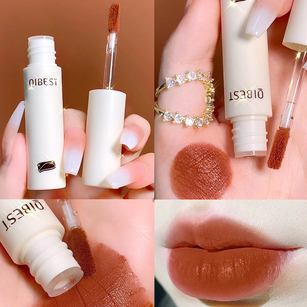 QIBEST 8 Colors Matte Lip Gloss – Waterproof Lip Tint