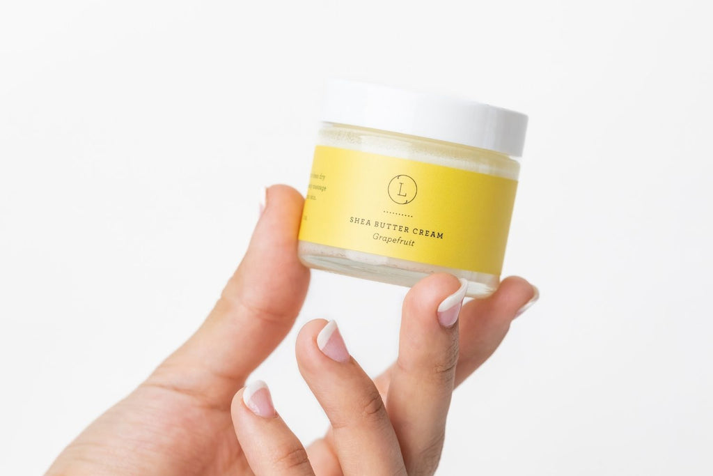 CBD Grapefruit Shea Butter Body Cream with CBD, Shea Body Lotion (THC free)-3