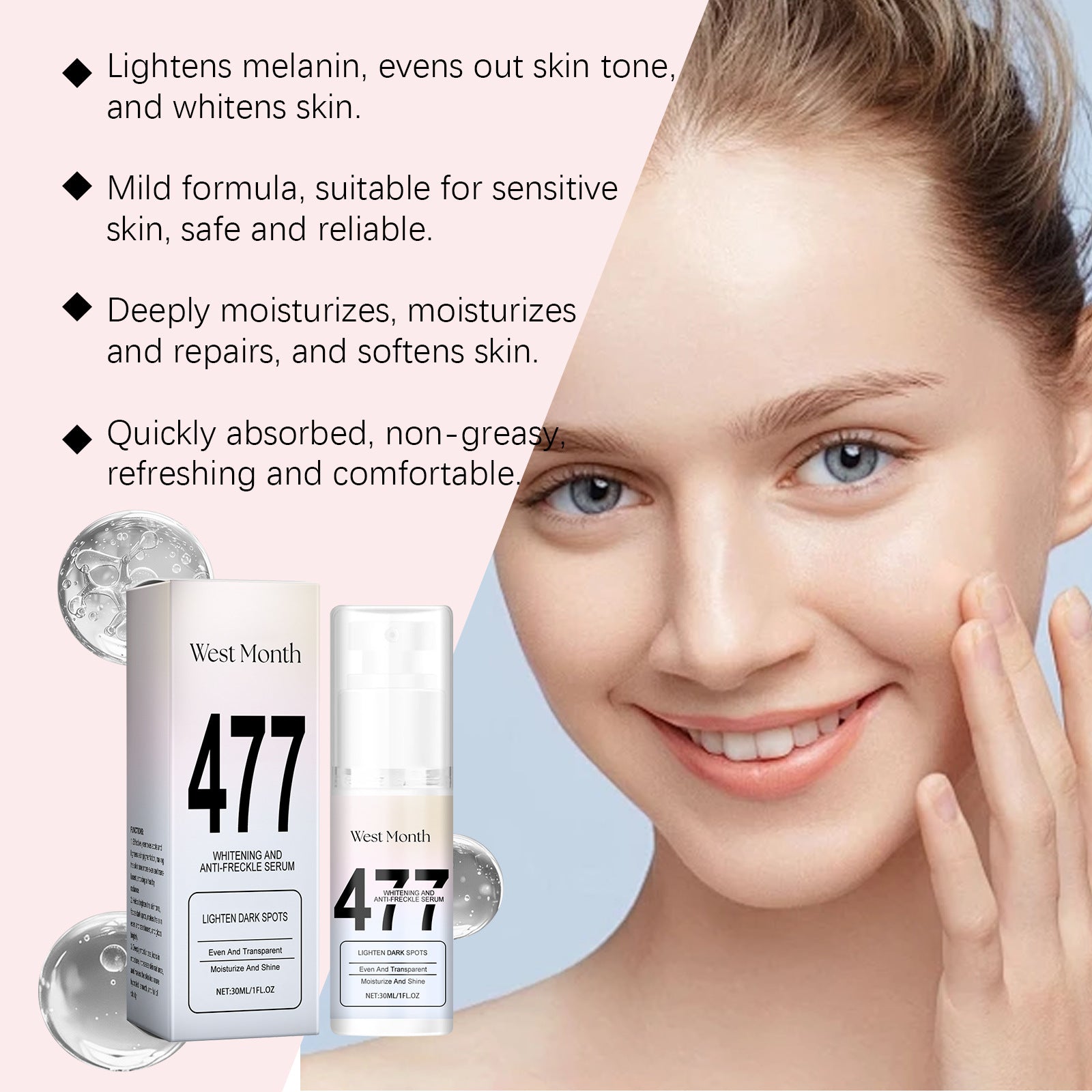 Niacinamide Facial Serum Fade Fine Line Moisturzing Brightening Rejuvenation Shrink Pores Fade Melanin Vitamin C Serum Skin Care
