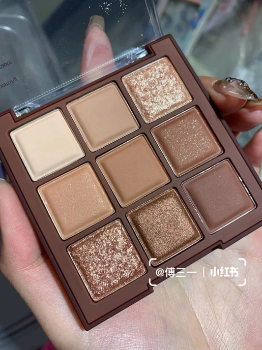 Chocolate Blush & Eyeshadow Palette – 9 Colors