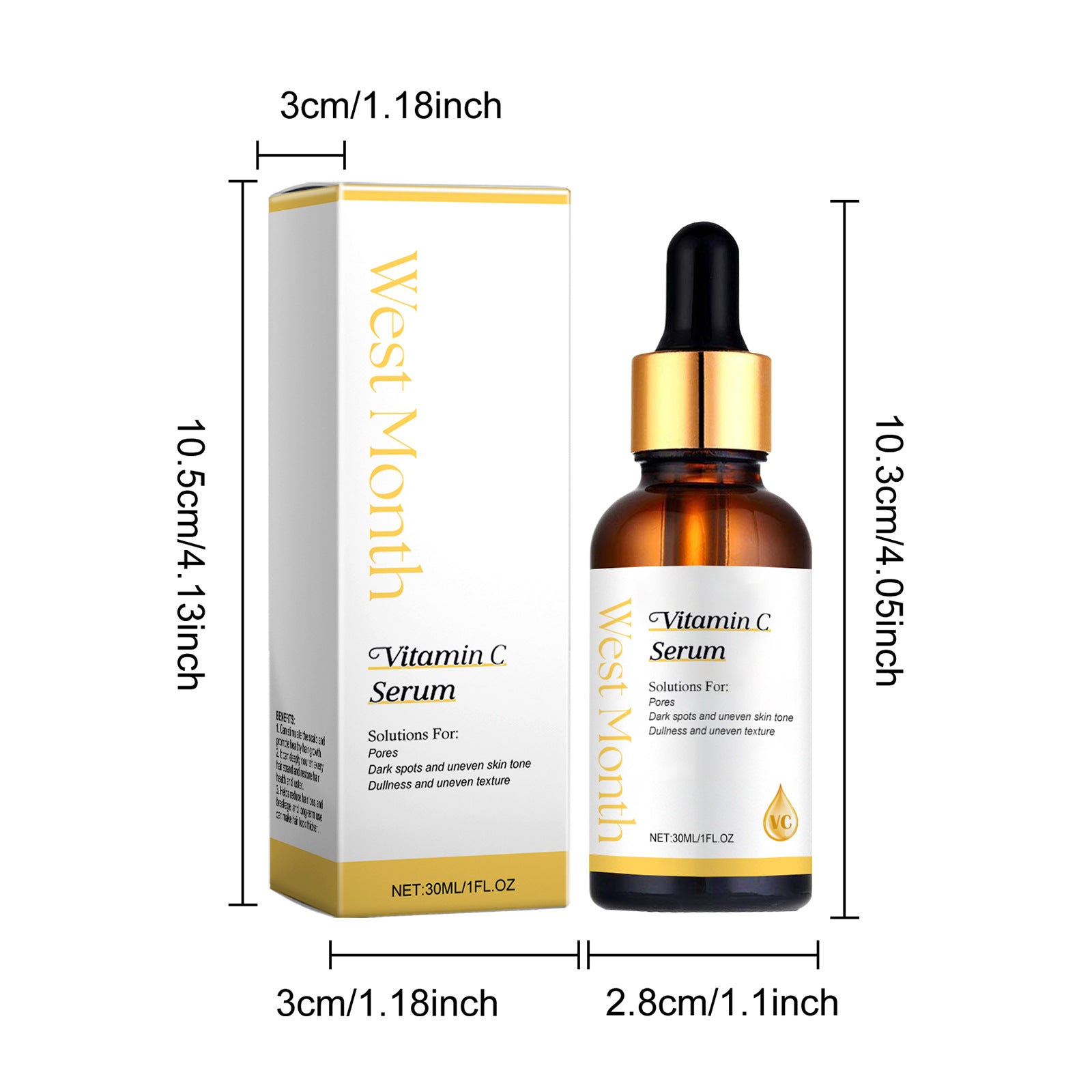 Niacinamide Facial Serum Fade Fine Line Moisturzing Brightening Rejuvenation Shrink Pores Fade Melanin Vitamin C Serum Skin Care