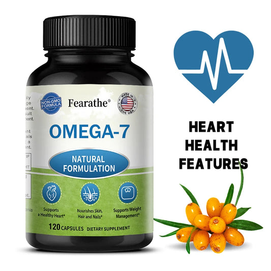 Omega 7 Fatty Acid Capsules – Heart, Skin & Hair Health