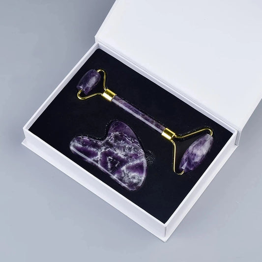 Amethyst Crystal Roller – Anti-Cellulite & Gua Sha Tool