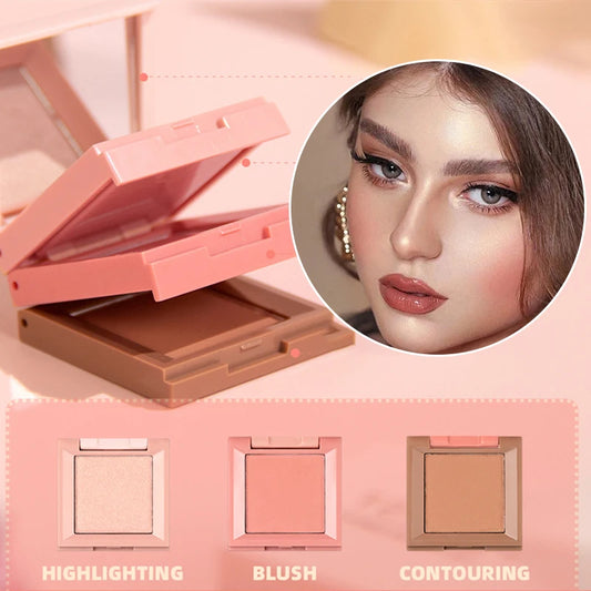 3-in-1 Makeup Palette – Highlighter, Blush & Contour