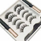 5 Pairs Magnetic Eyelashes Set – Eyeliner Kit