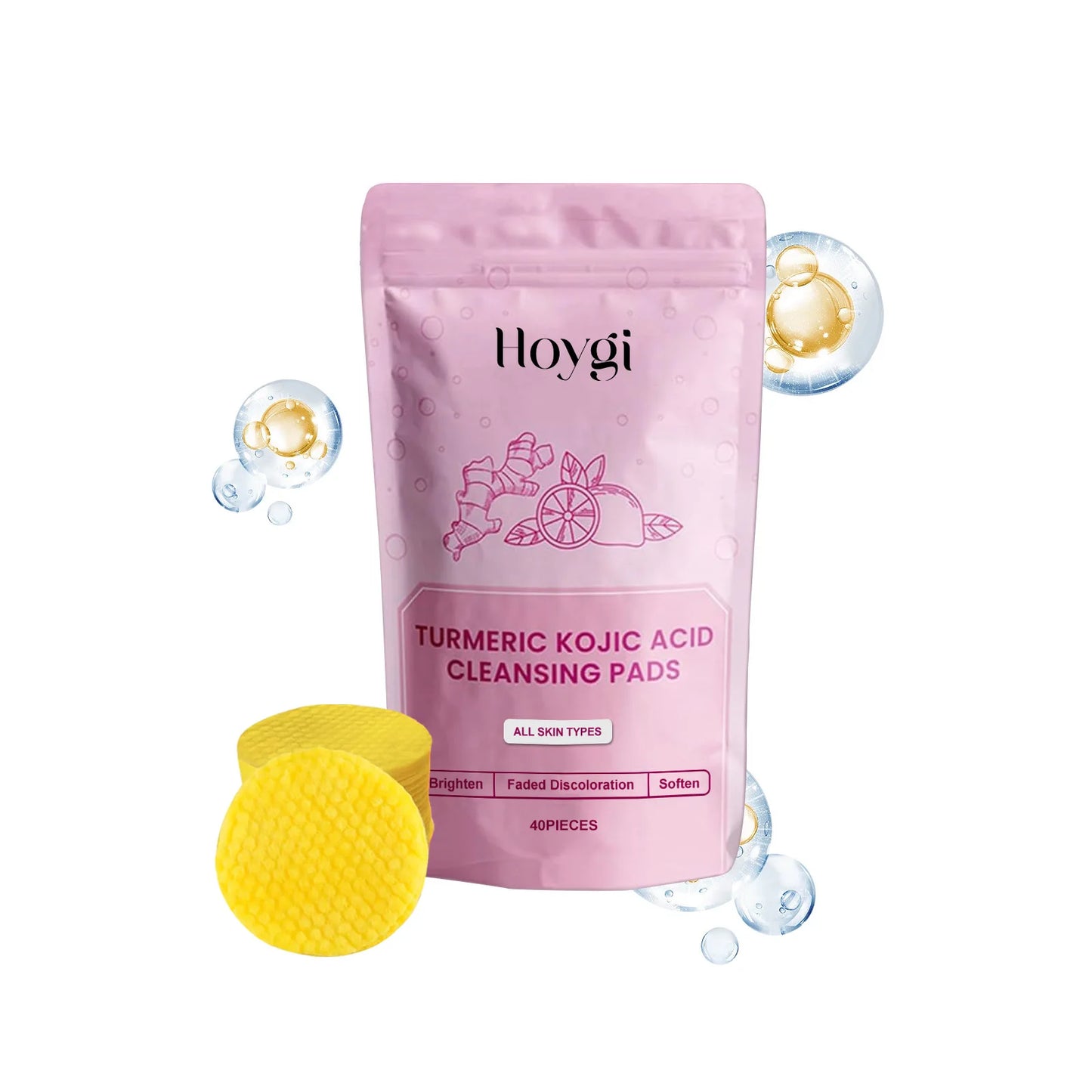 Turmeric Kojic Acid Cleansing Pads – Exfoliating & Oil Control