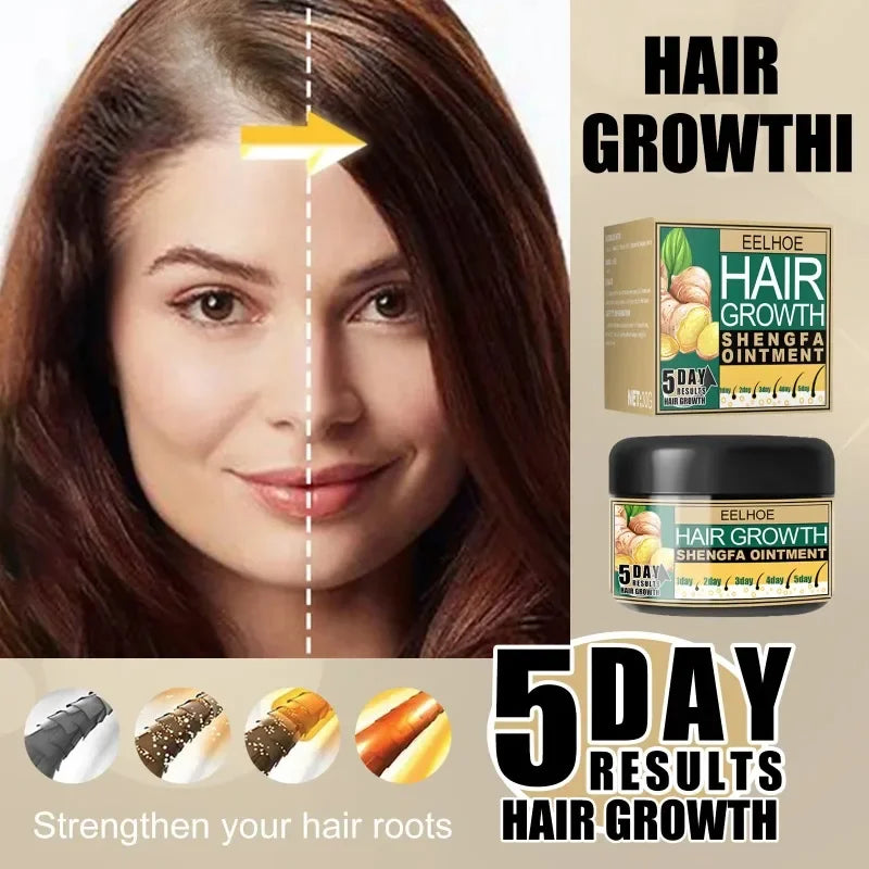 Ginger Hair Cream Hair Mask for Hair Growth Ginger Oil Prevent Loss Treatment Anti-Dandruff Smoothing Repair Care Cream