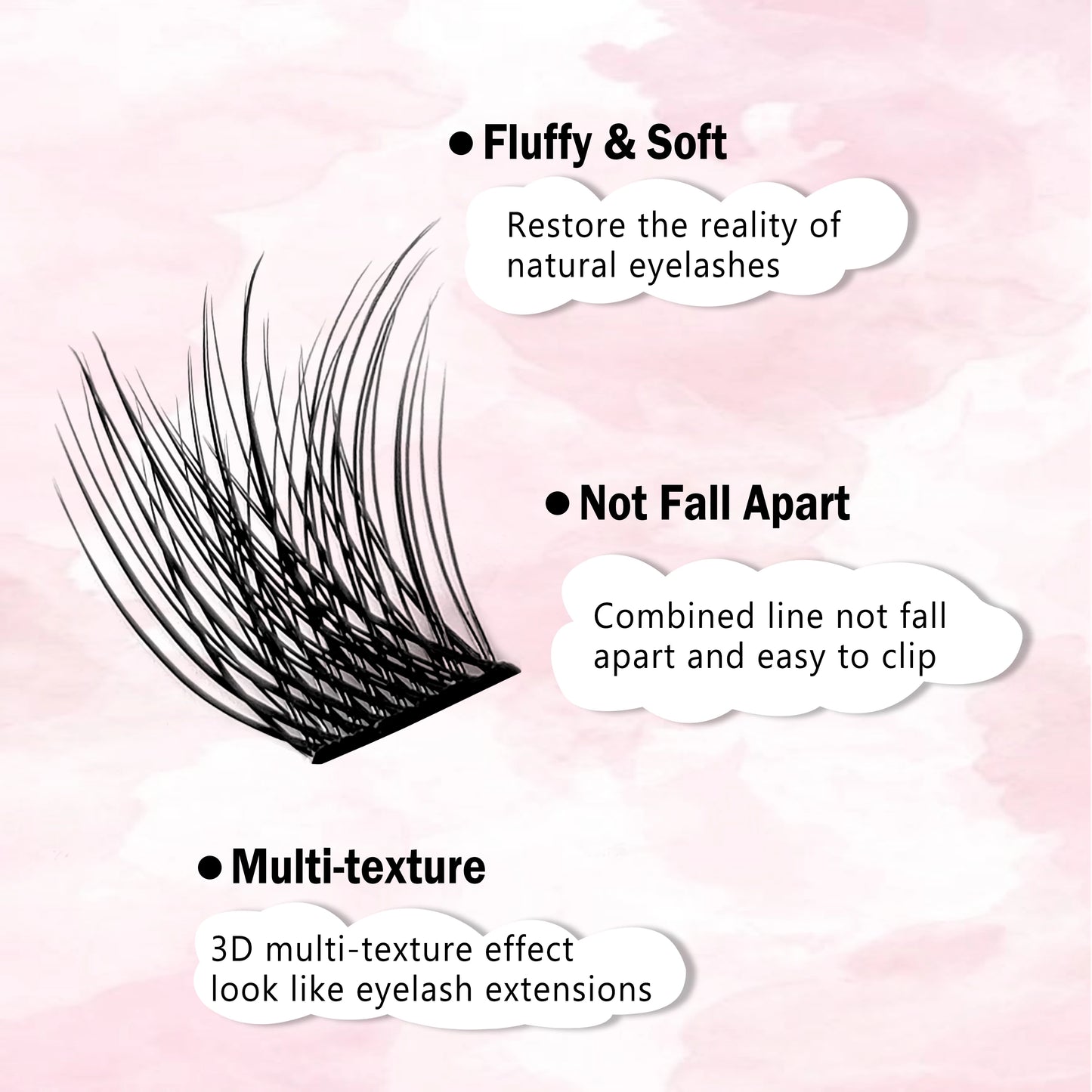 96pcs Cluster Lash Extensions Faux Mink