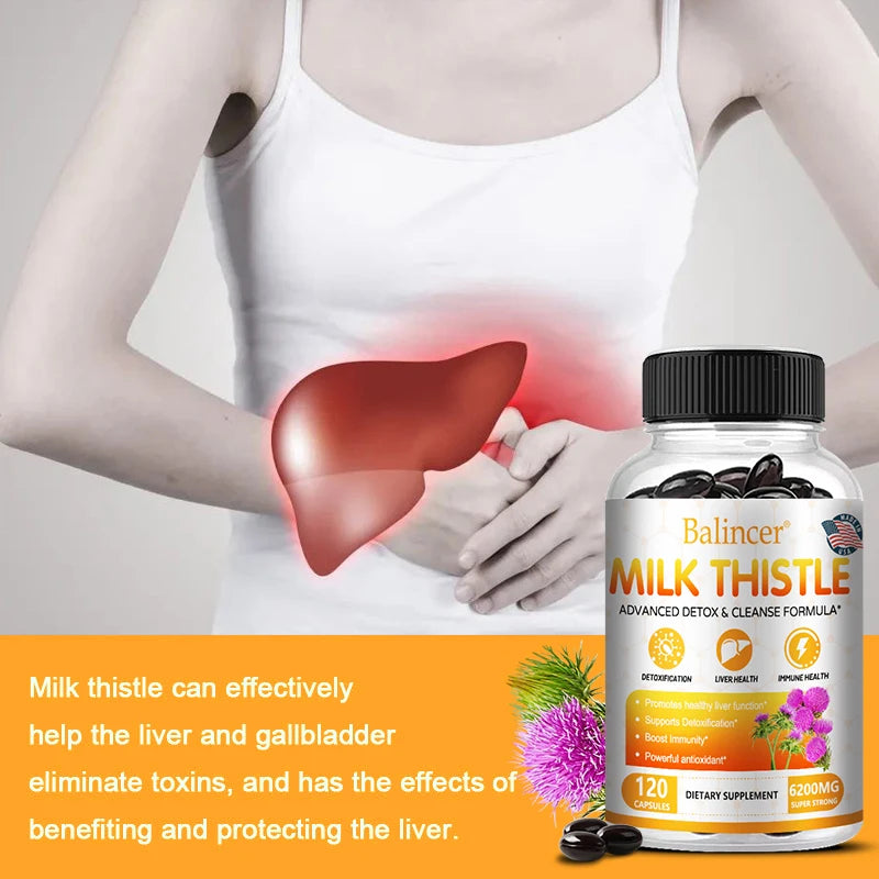 Milk Thistle Extract 6200mg – Liver Detox & Antioxidant Support