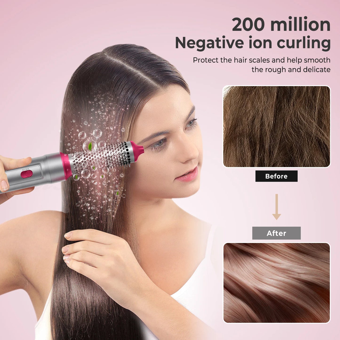 5-in-1 Hot Air Styler – Hair Dryer & Negative Ion Brush