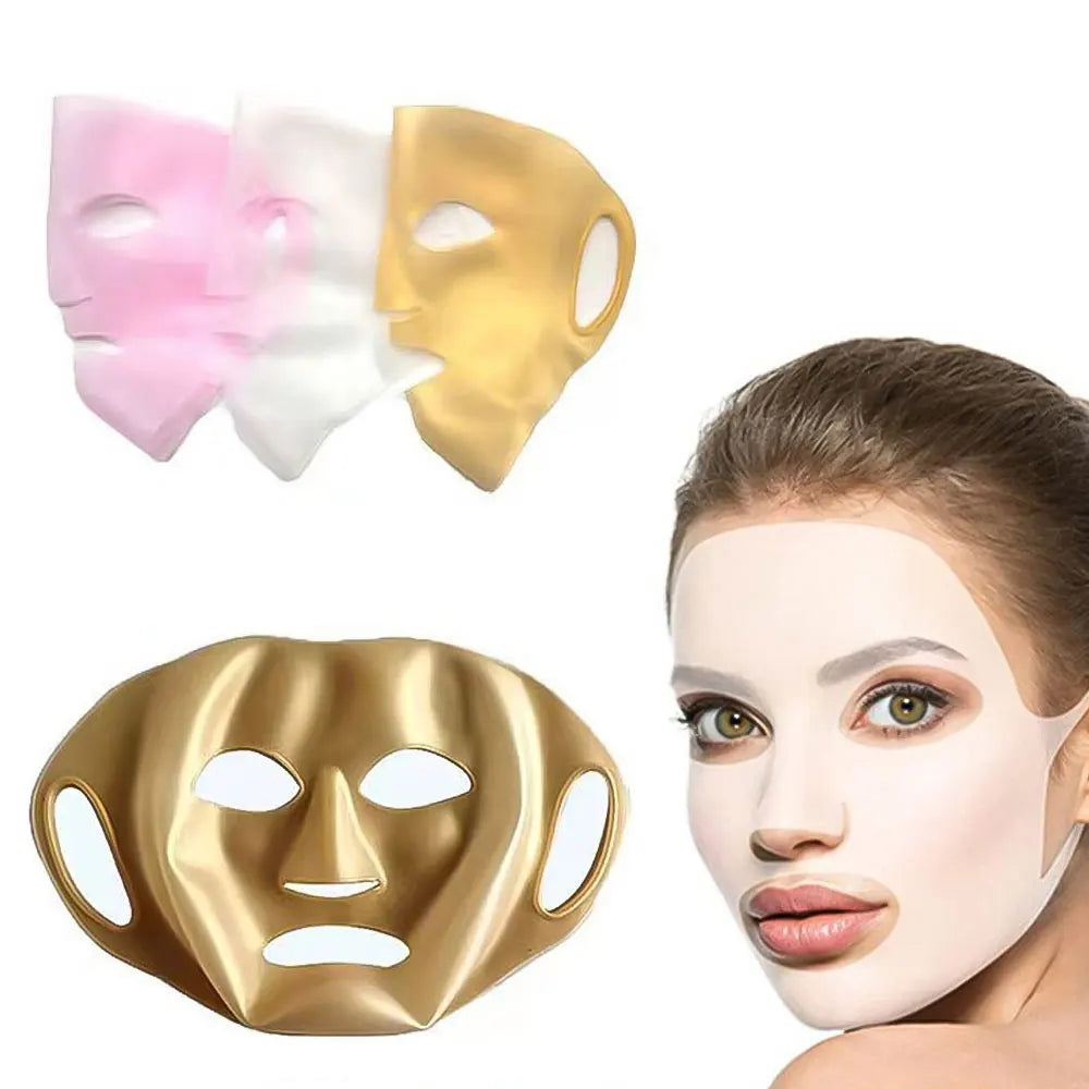 3D Silicone Face Mask – Reusable Firming Skincare Tool