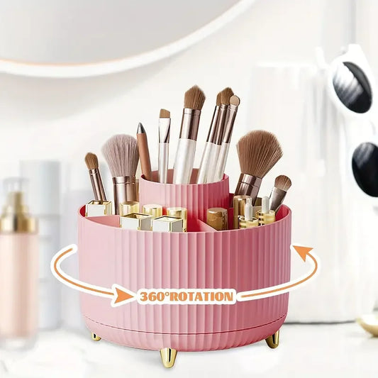 Rotating Makeup Organizer – 360° Brush & Tool Holder