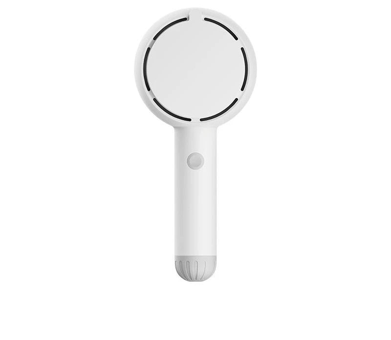 Handheld Vanity Mirror with Fan - LED, Portable, Silent, USB-Rechargeable