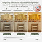 Makeup Vanity Table with LED Lights & Storage Cabinets – White