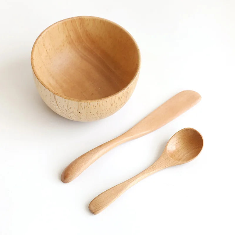 Wooden Facial Mask Mixing Bowl & Spatula Set