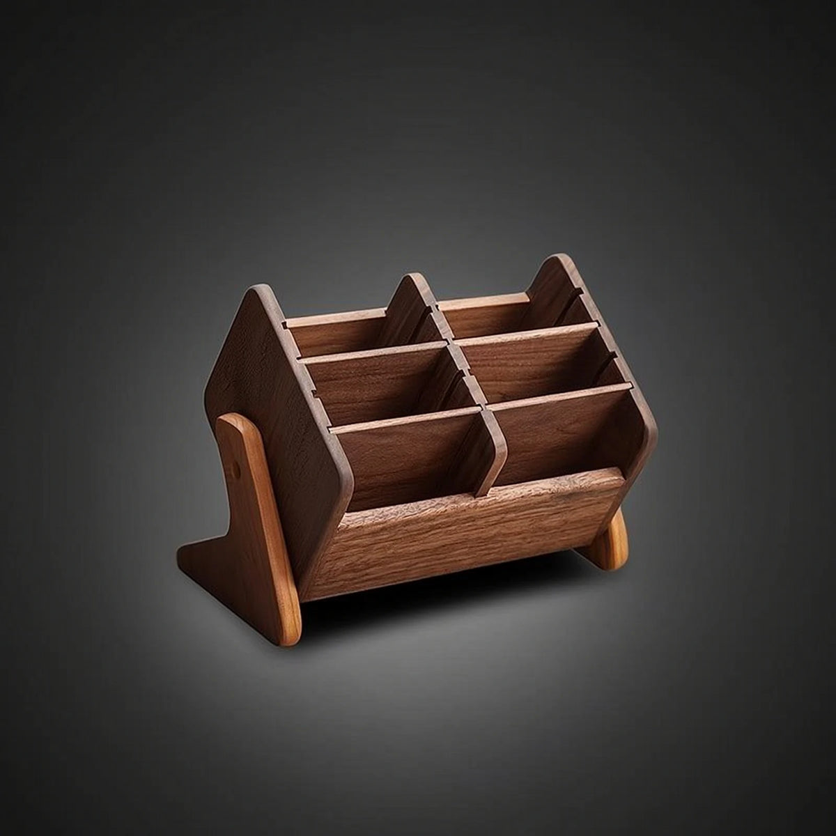 Wooden Cosmetic Storage Organizer with Compartments