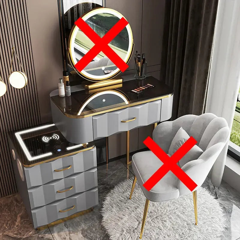 Vanity Desk with Wireless Charging & Bluetooth Speaker — Vanity Furniture, Bedroom Furniture | Beautifully Within