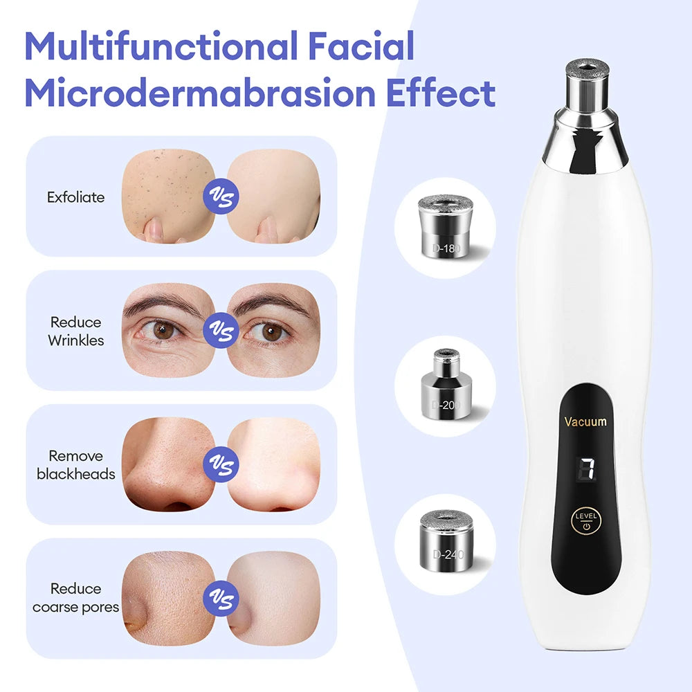 Portable Diamond Peeling Machine Microdermabrasion Facial Deep Cleaning Skin Care Device Exfoliation Vacuum Blackhead Remover